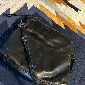 Black Leather Margot purse
